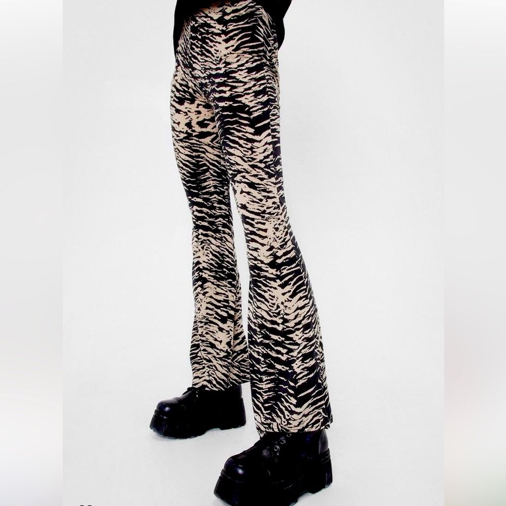 Nasty Gal Zebra Flare Pants
